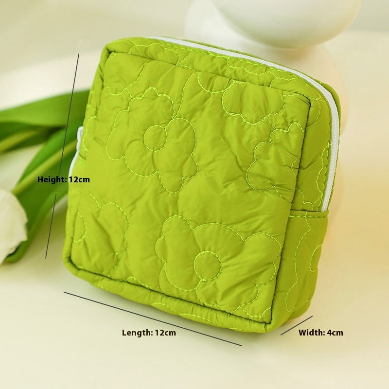 Quilted Candy Color Cute Storage Bag For Women