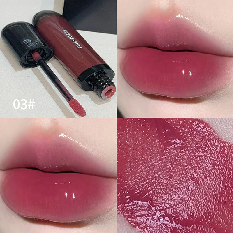 Black Shiny Makeup Mirror Lip Lacquer