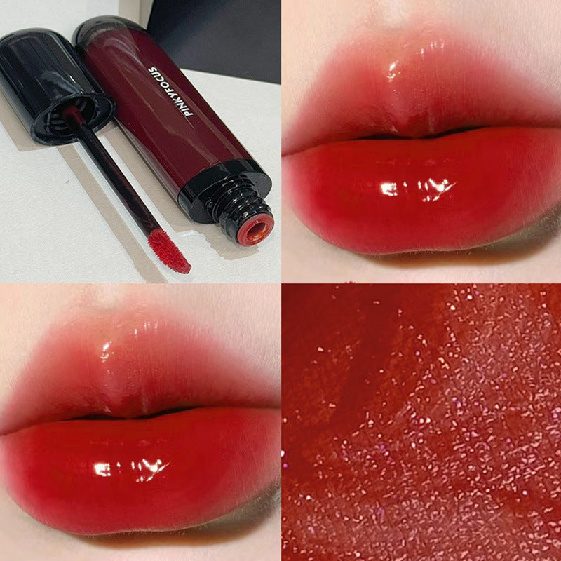 Black Shiny Makeup Mirror Lip Lacquer