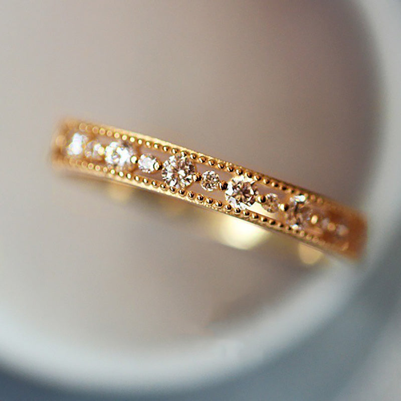 Simple Fashion Zircon Ring Women