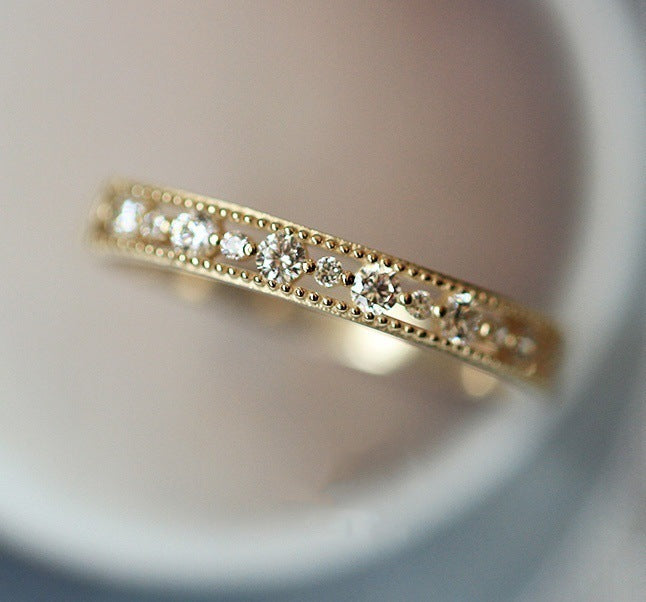 Simple Fashion Zircon Ring Women