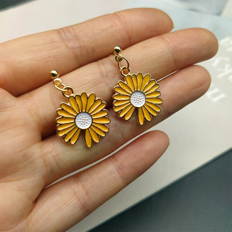 Sweet Wind Sunflower Earrings Women