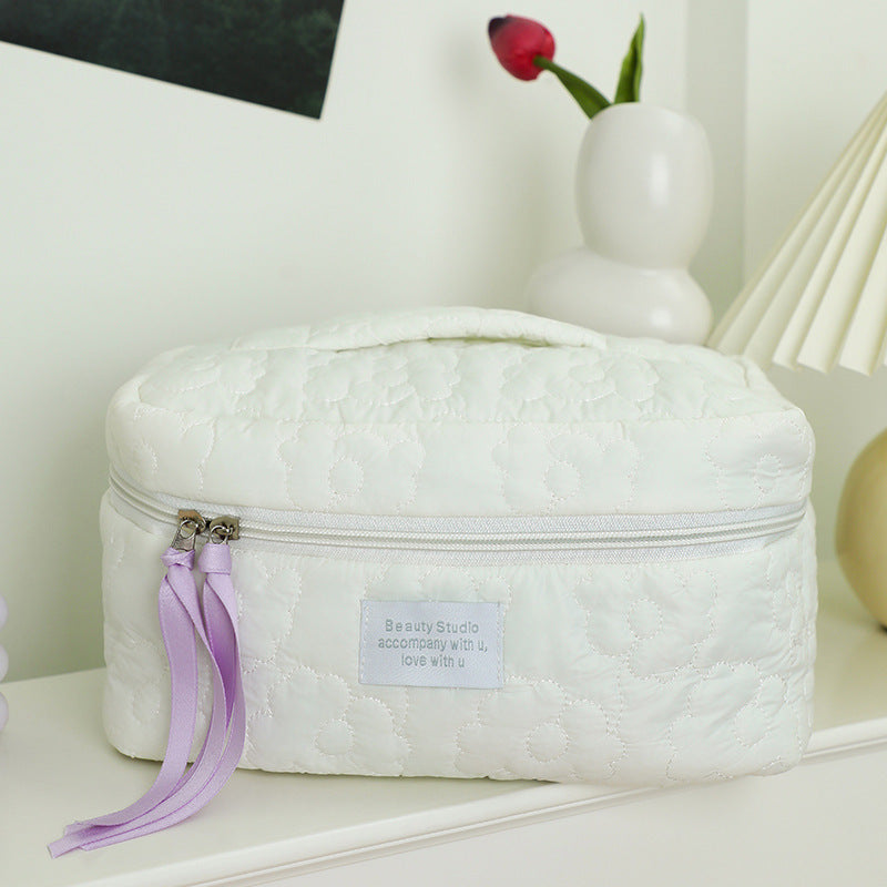 Quilted Candy Color Cute Storage Bag For Women