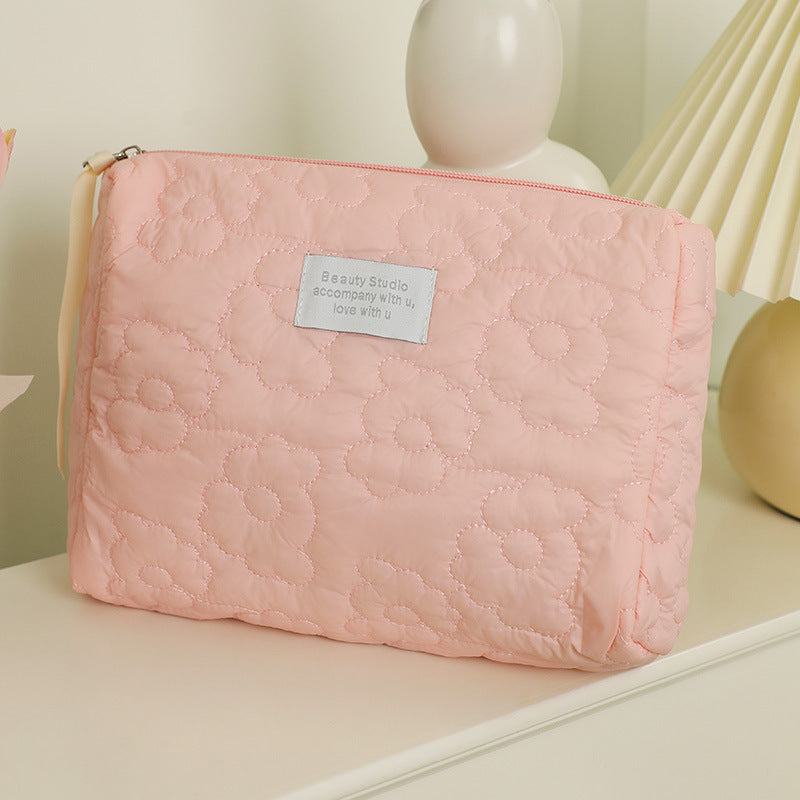 Quilted Candy Color Cute Storage Bag For Women