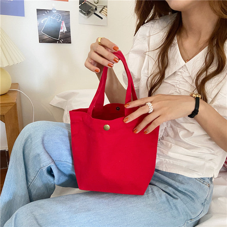 Handheld Canvas Bag Lunch Box Makeup