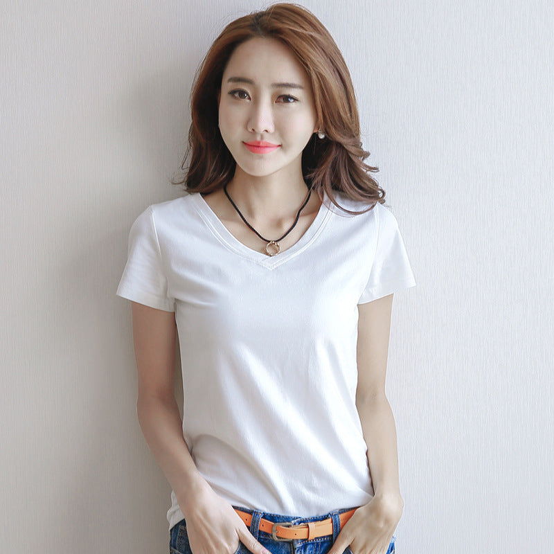 Round Neck Top Korean All-match Bottoming Shirt