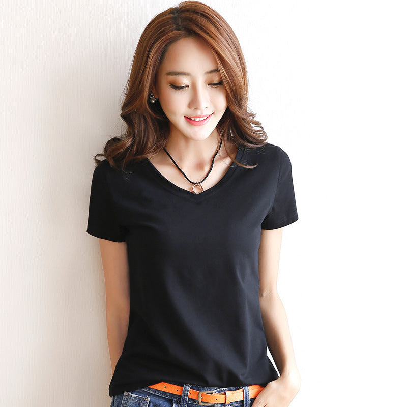 Round Neck Top Korean All-match Bottoming Shirt