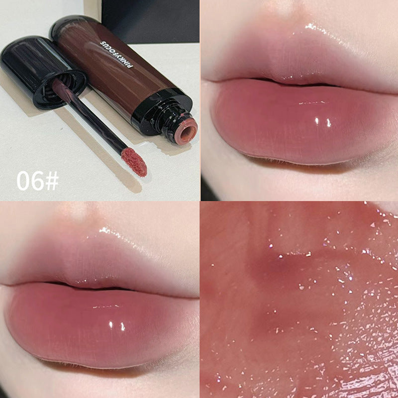 Black Shiny Makeup Mirror Lip Lacquer