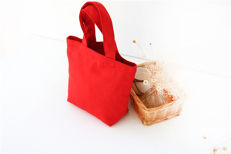 Handheld Canvas Bag Lunch Box Makeup