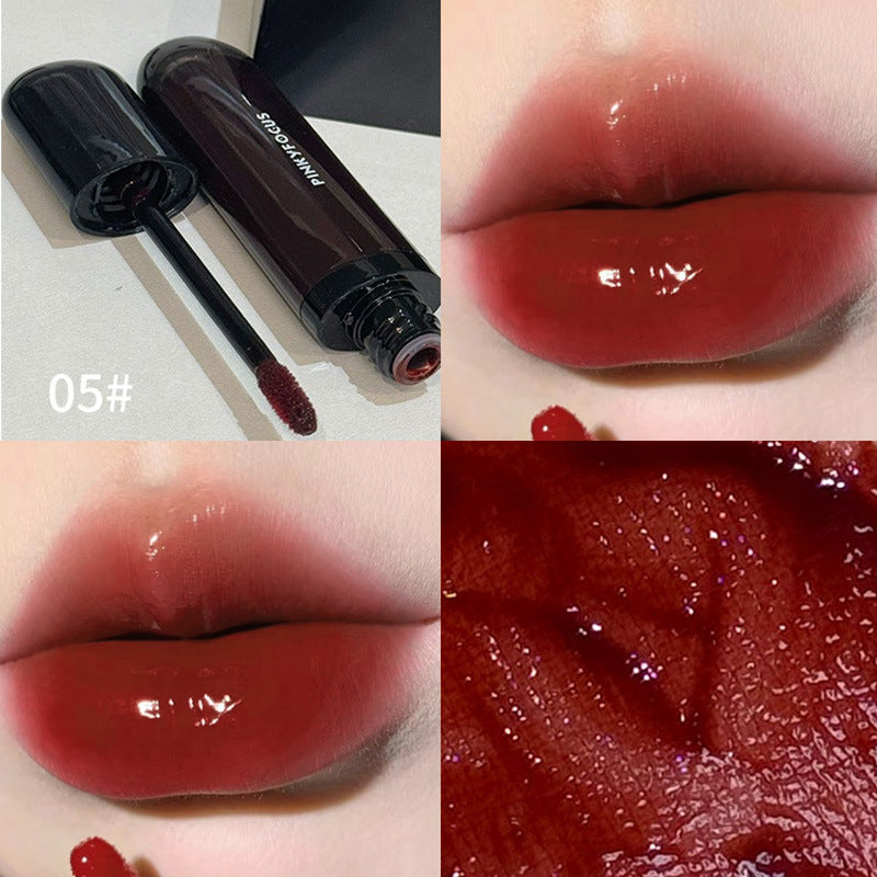 Black Shiny Makeup Mirror Lip Lacquer