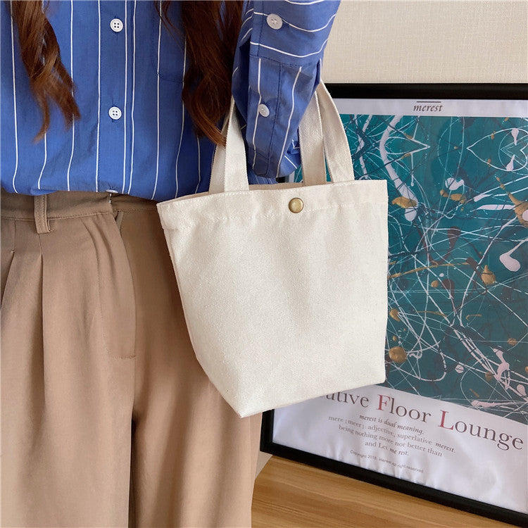 Handheld Canvas Bag Lunch Box Makeup